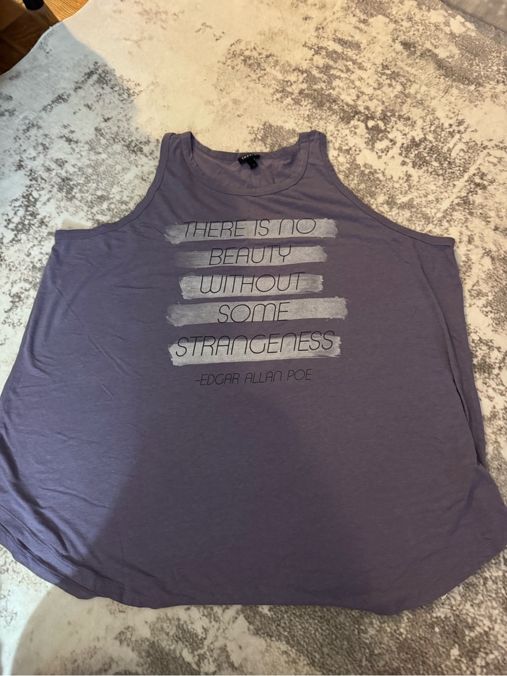 Edgar Allan Poe Quote Purple Women's Tank Top Torrid size 4